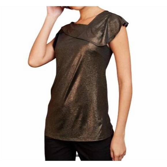 NEW EVA FRANCO xena top in liquid gold - Picture 2 of 3